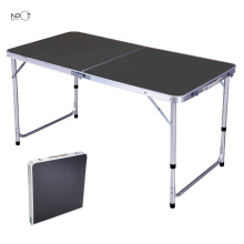 NPOT wholesale cheap easy folding camping table aluminum height adjustable camping outdoor portable table